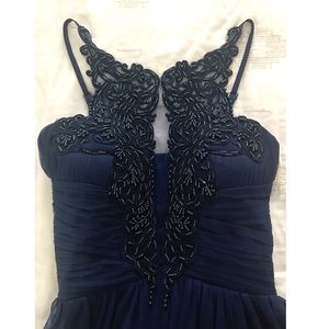 Little Mistress, high-neck maxi dress